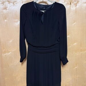 White House Black Market Black Long Sleeve Dress